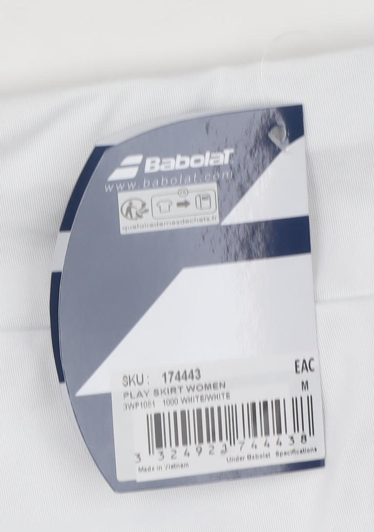 Babolat Women White M Athletic Tennis Short Skirt Stretch NWT