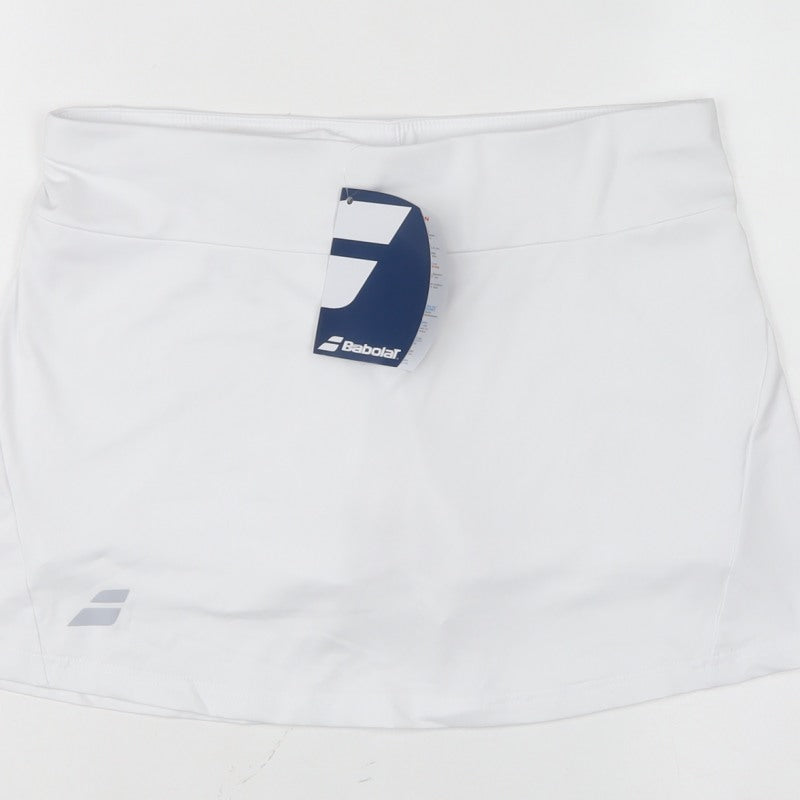 Babolat Women White M Athletic Tennis Short Skirt Stretch NWT