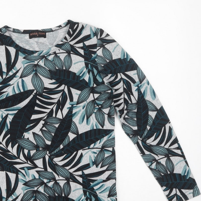 Anna Rose Women’s Multicoloured S Tropical Leaf Print Stretch Jumper