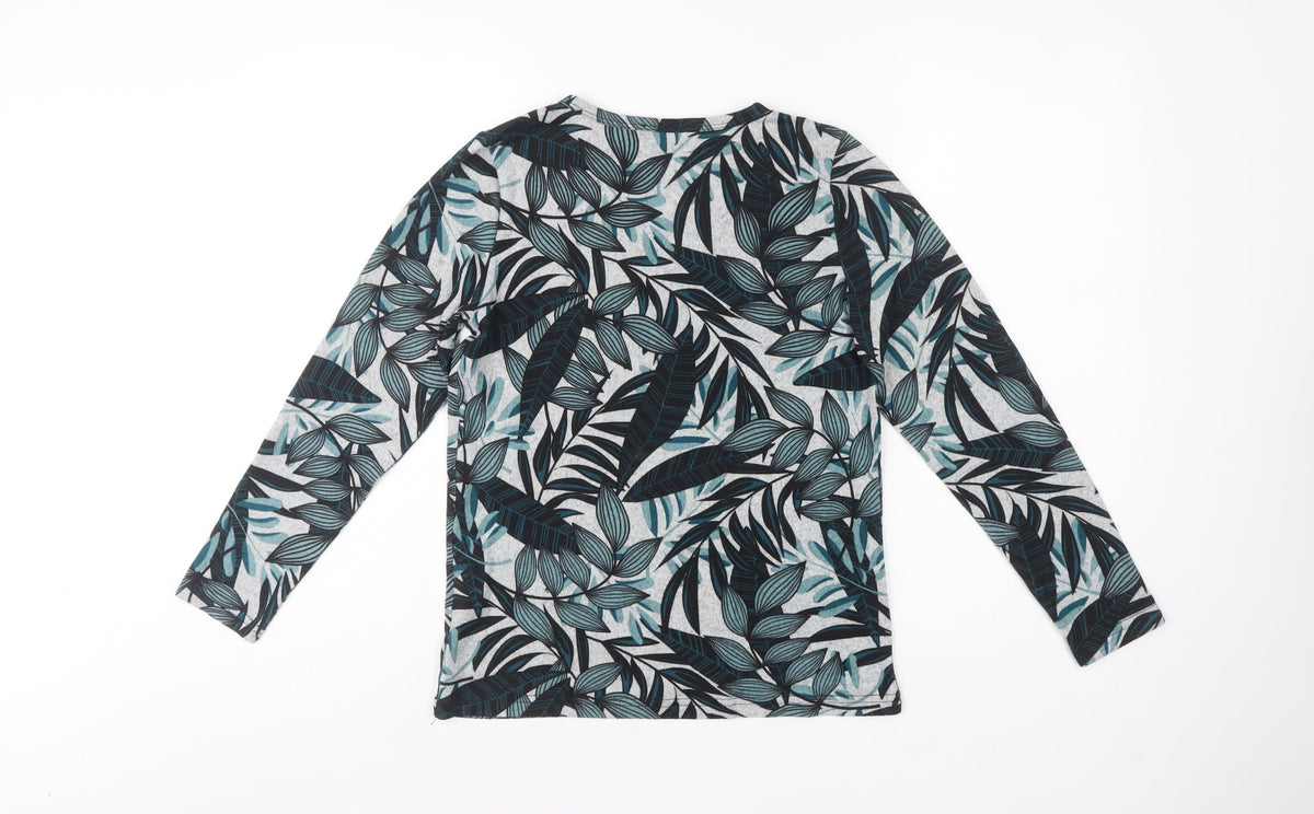 Anna Rose Women’s Multicoloured S Tropical Leaf Print Stretch Jumper
