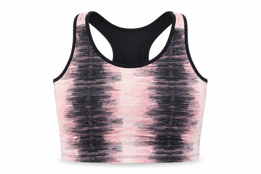 Crane Women’s Pink Black UK 12-14 Racerback Sports Bra Tank Top