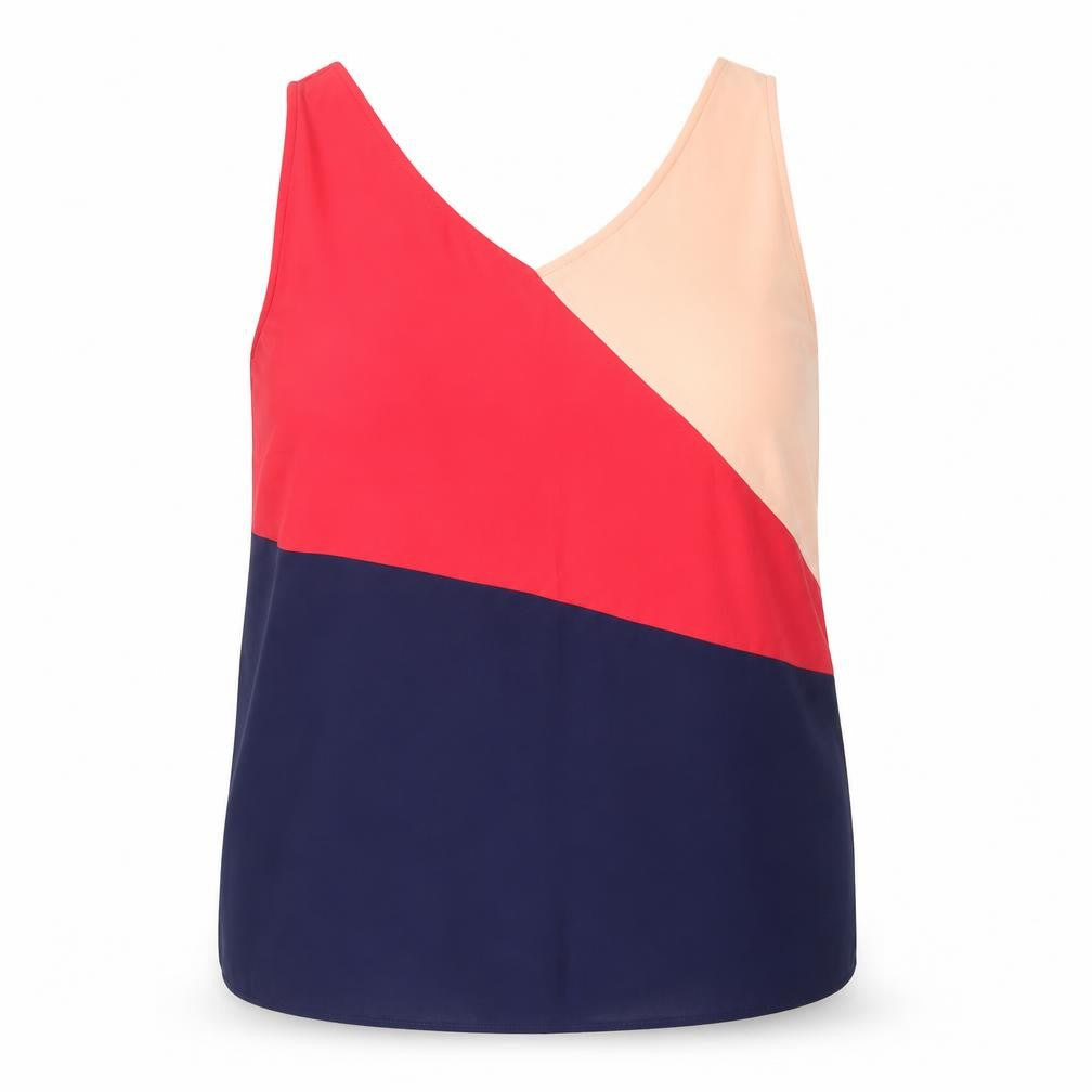 Marks & Spencer Women Multicoloured UK 16 Basic Colourblock Tank Top