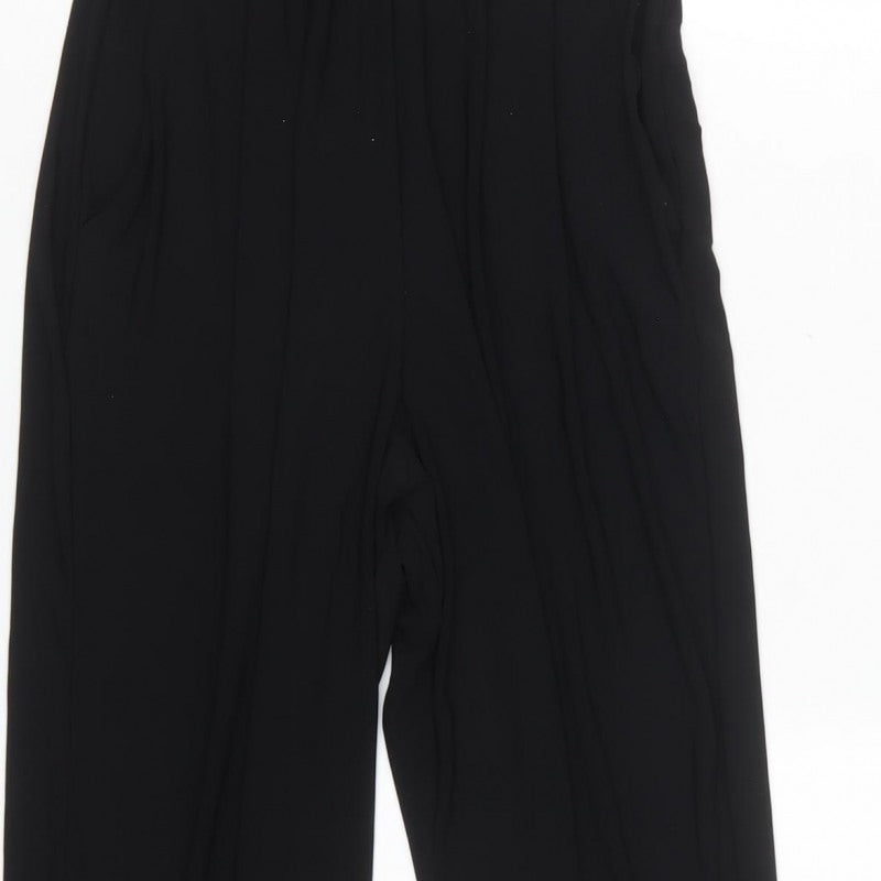 Principles Petite Women Black Silver UK 8 Metallic Wide Leg Jumpsuit
