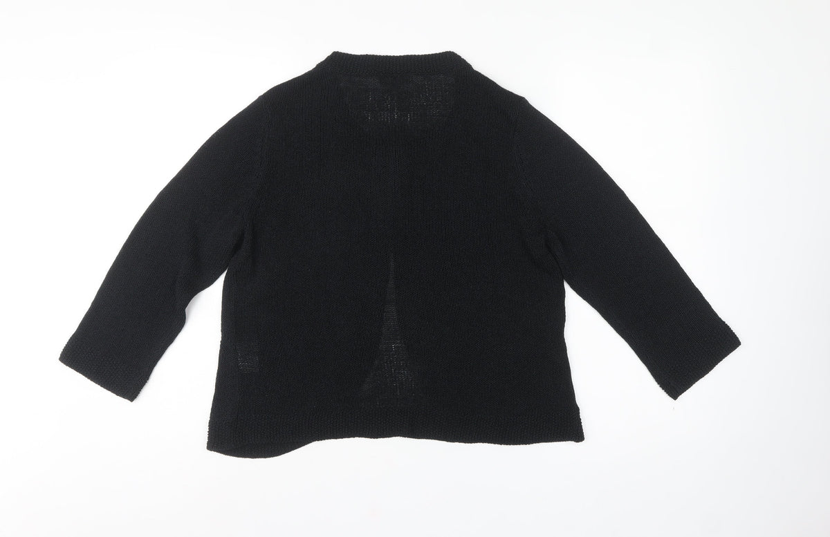 Per Una Women’s Black Size 14 Knit Button Front Cardigan