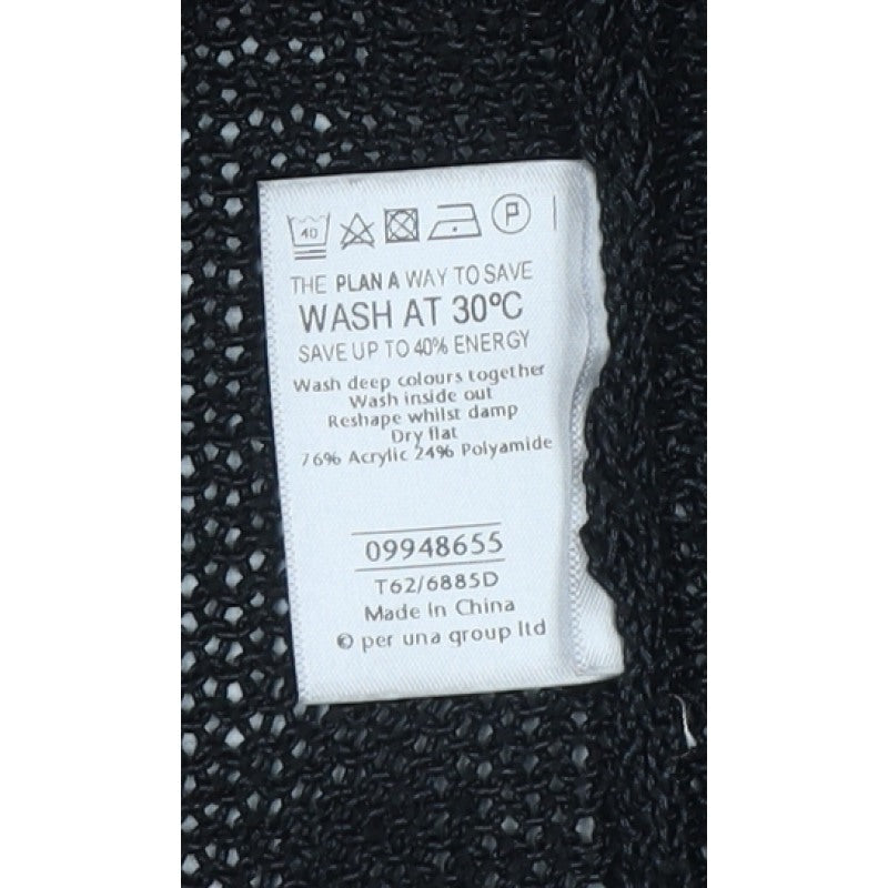 Per Una Women’s Black Size 14 Knit Button Front Cardigan