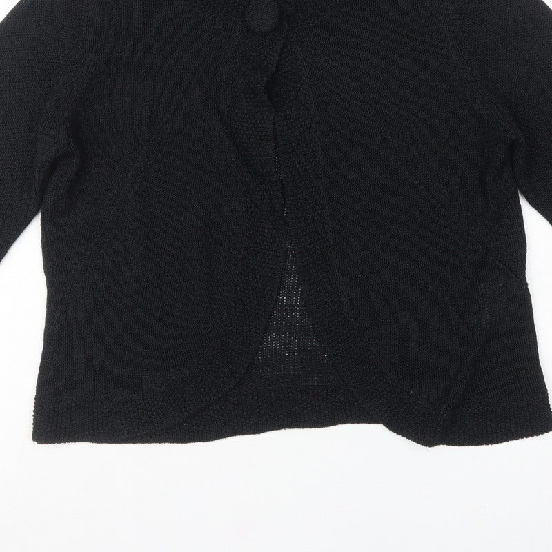 Per Una Women’s Black Size 14 Knit Button Front Cardigan