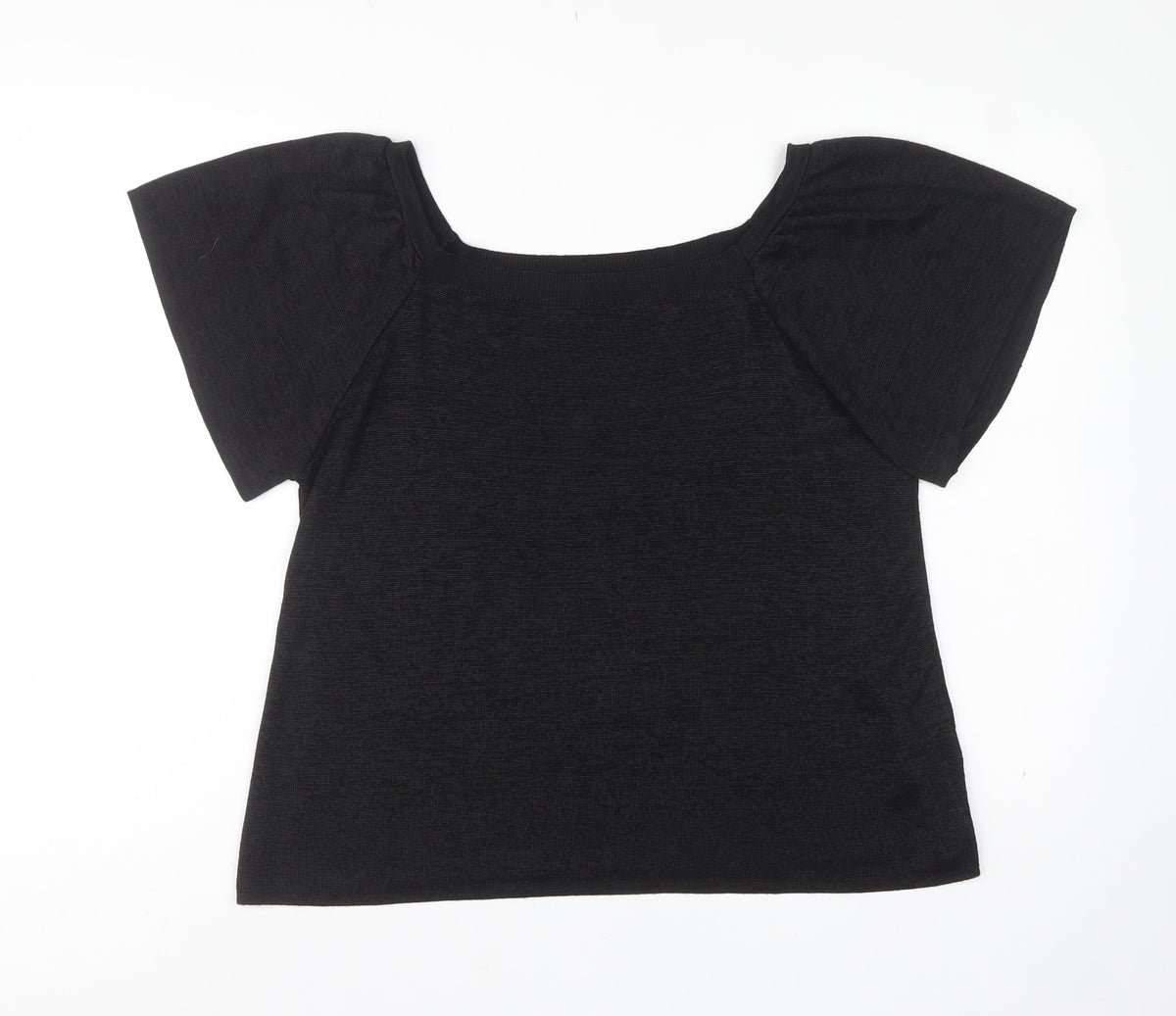 Tu Women’s Black Size 18 Short Sleeve Knit Pullover Jumper