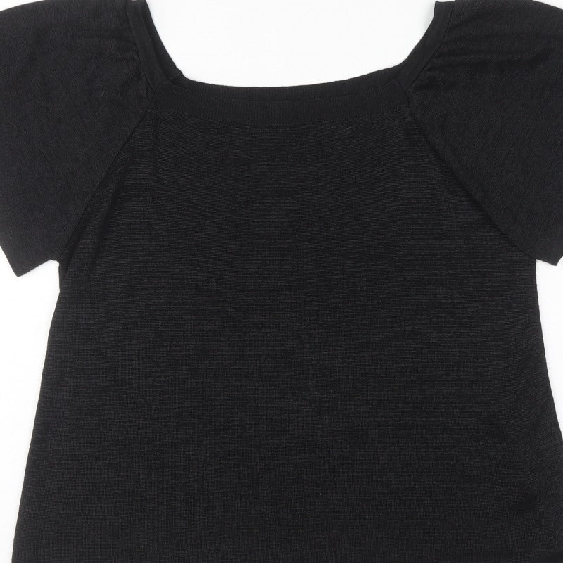Tu Women’s Black Size 18 Short Sleeve Knit Pullover Jumper