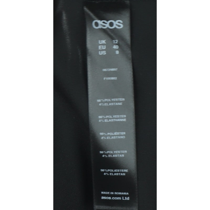 ASOS Women Multicoloured UK 12 Bodycon Colourblock Knee Dress