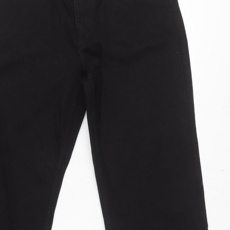 Papaya Women’s Black Size 16 Relaxed Straight High Rise Jeans