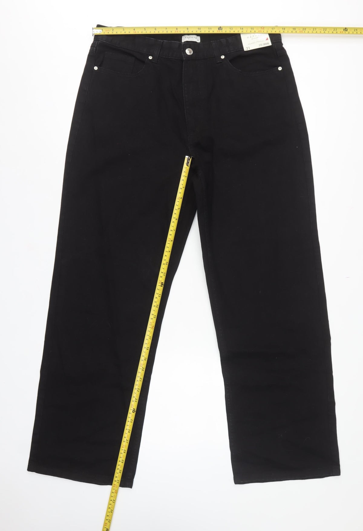 Papaya Women’s Black Size 16 Relaxed Straight High Rise Jeans