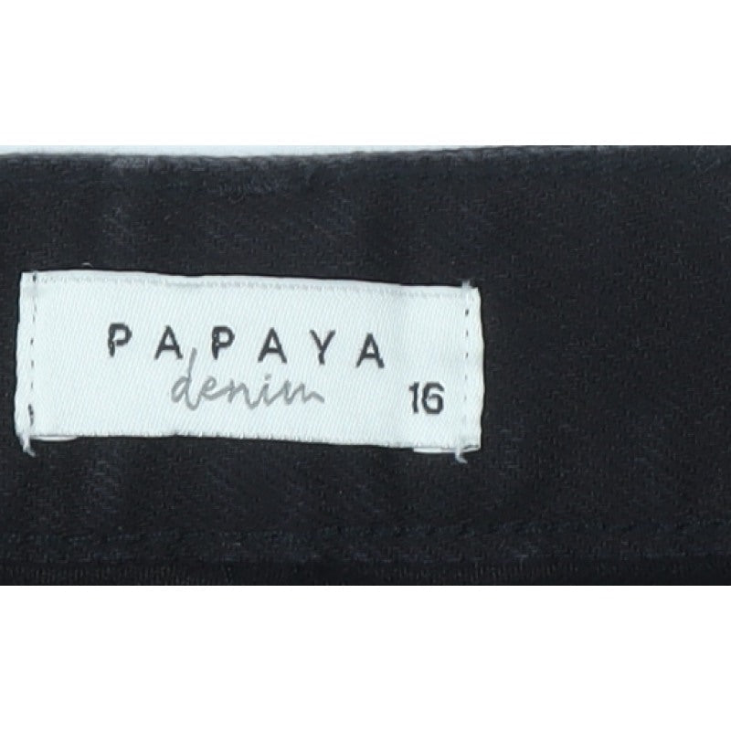 Papaya Women’s Black Size 16 Relaxed Straight High Rise Jeans