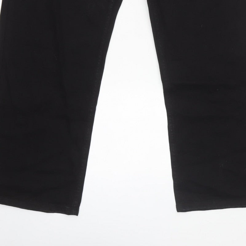 Papaya Women’s Black Size 16 Relaxed Straight High Rise Jeans