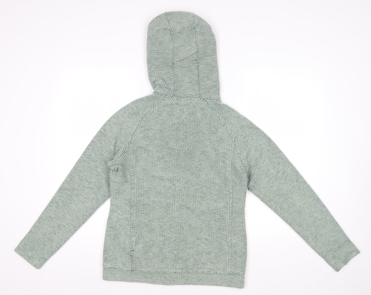 Weird Fish Women Green UK 10 Hooded Knit Full Zip Casual Jacket