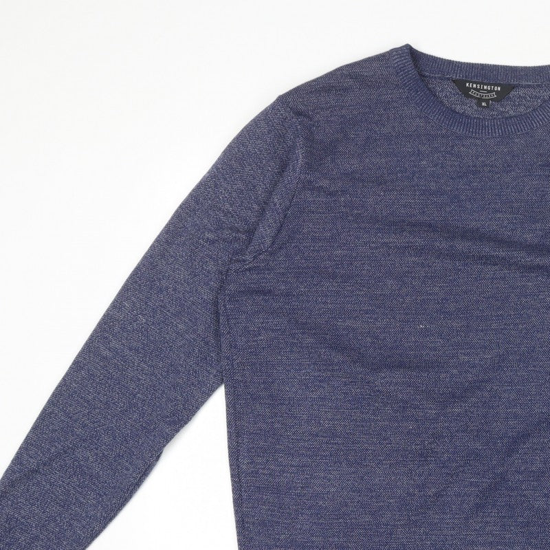 Kensington Eastside Men's Blue XL Crew Neck Knit Pullover Jumper