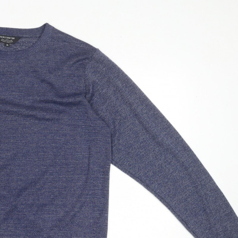 Kensington Eastside Men's Blue XL Crew Neck Knit Pullover Jumper