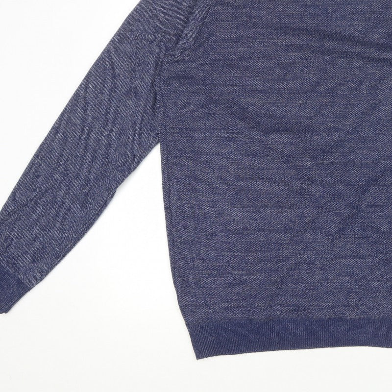 Kensington Eastside Men's Blue XL Crew Neck Knit Pullover Jumper