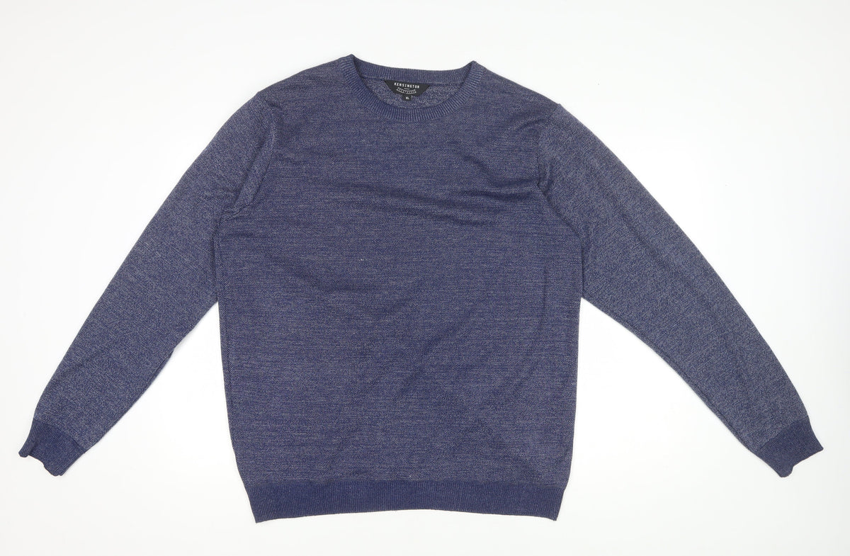 Kensington Eastside Men's Blue XL Crew Neck Knit Pullover Jumper