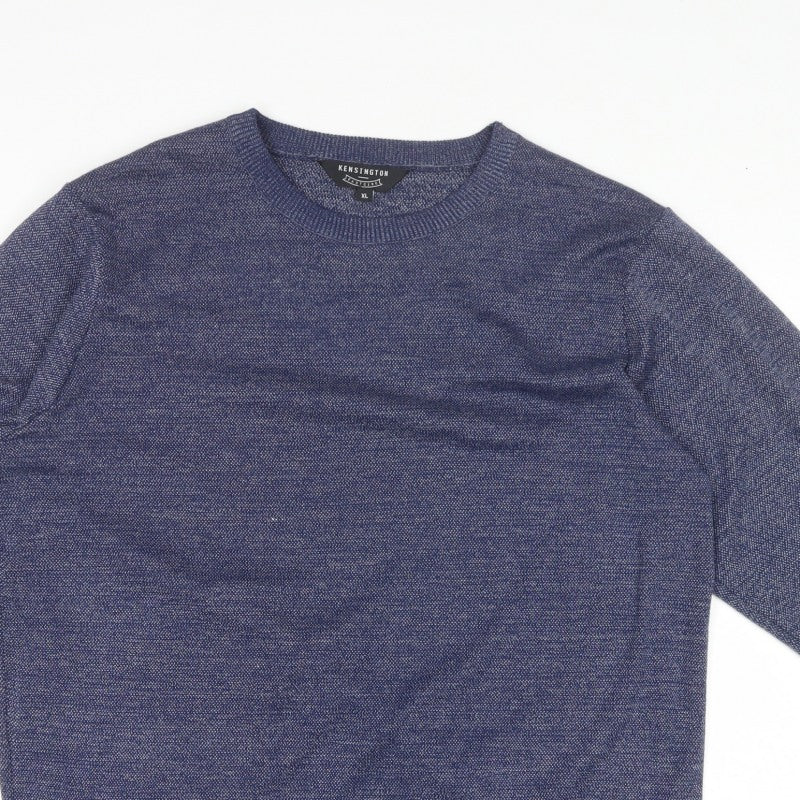 Kensington Eastside Men's Blue XL Crew Neck Knit Pullover Jumper