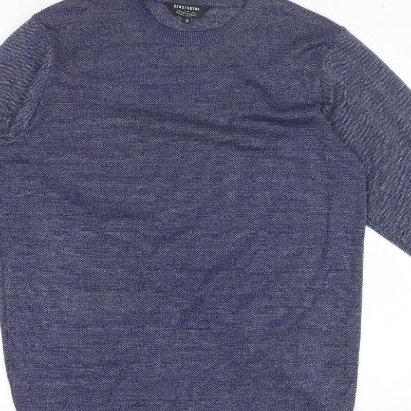 Kensington Eastside Men's Blue XL Crew Neck Knit Pullover Jumper