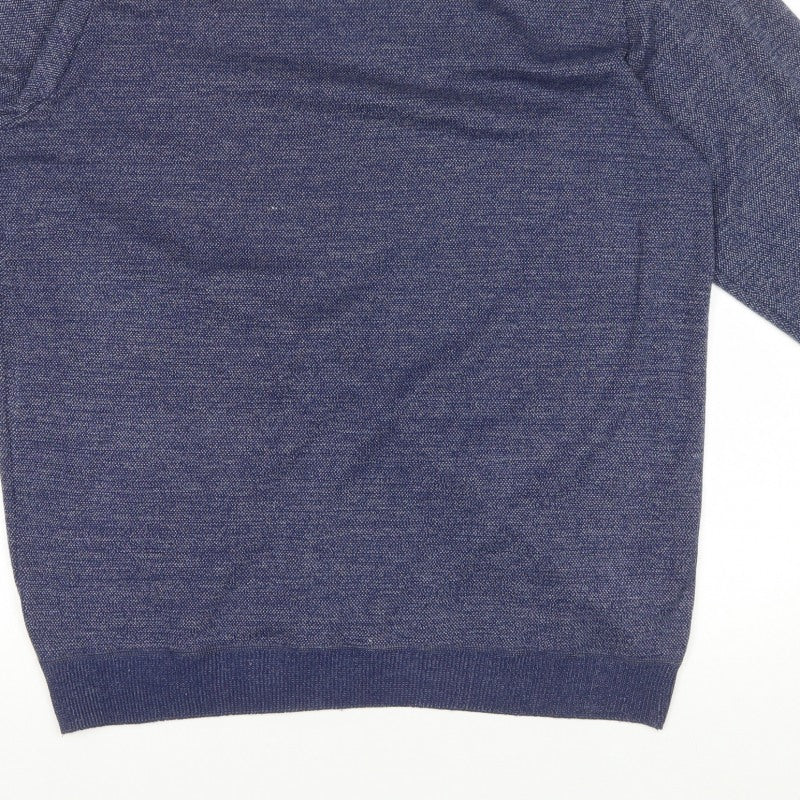 Kensington Eastside Men's Blue XL Crew Neck Knit Pullover Jumper