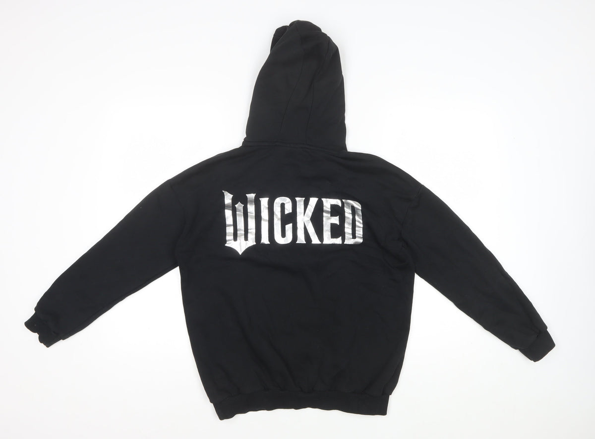 Wicked Girls Black 11-12 Years Pullover Hoodie Elphaba Graphic Print