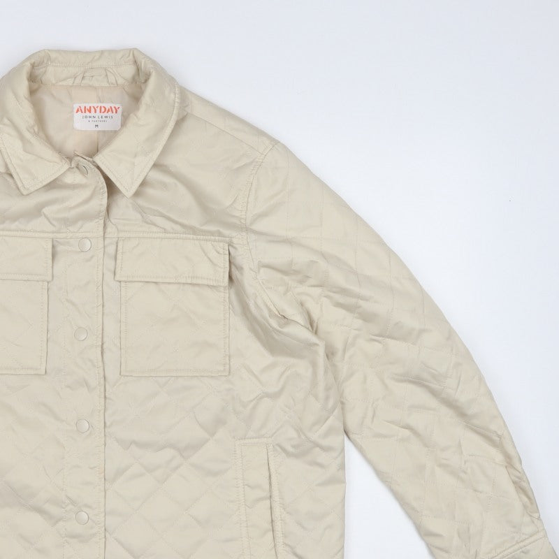 John Lewis ANYDAY Women’s Ivory M Quilted Padded Jacket