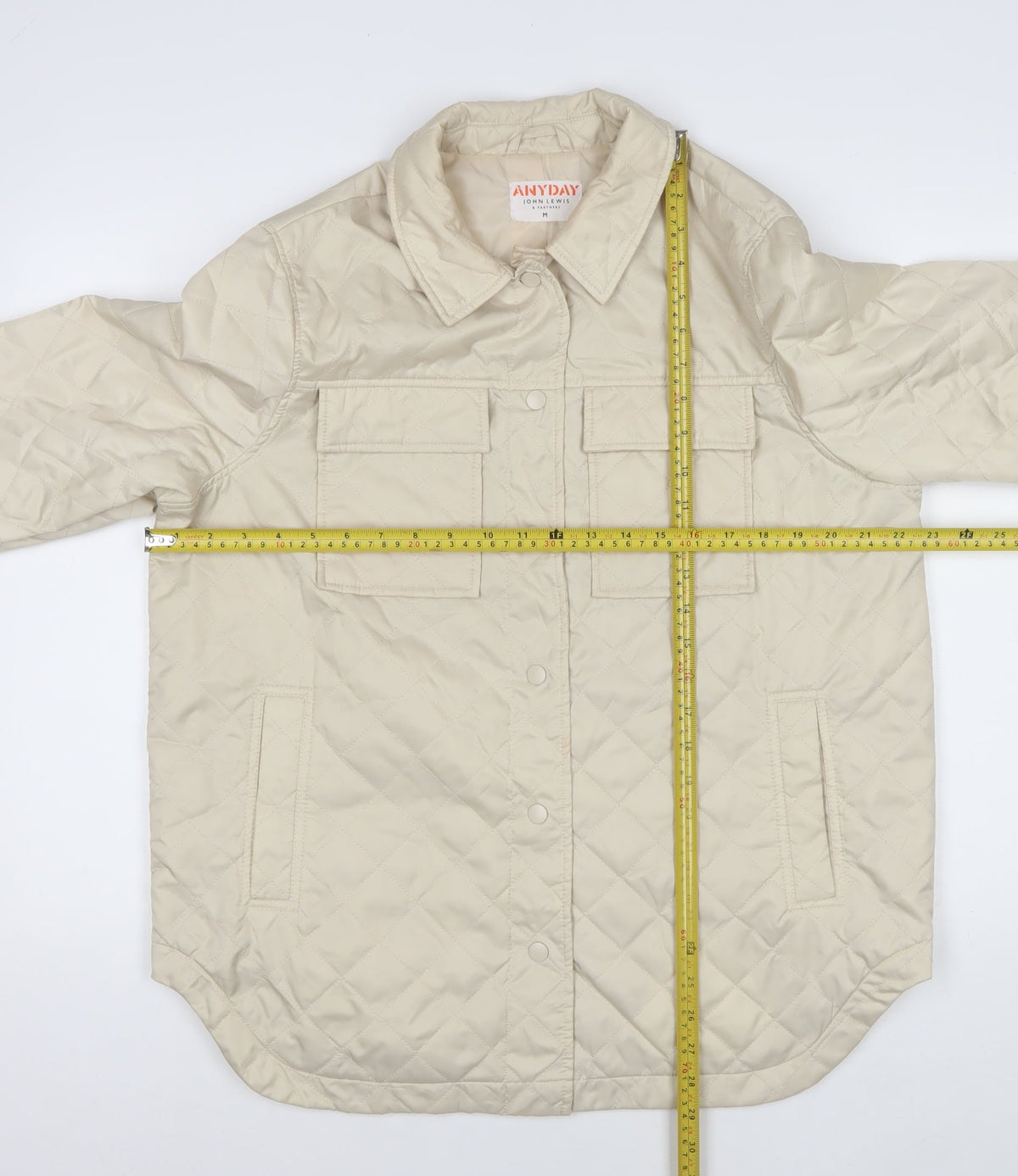 John Lewis ANYDAY Women’s Ivory M Quilted Padded Jacket