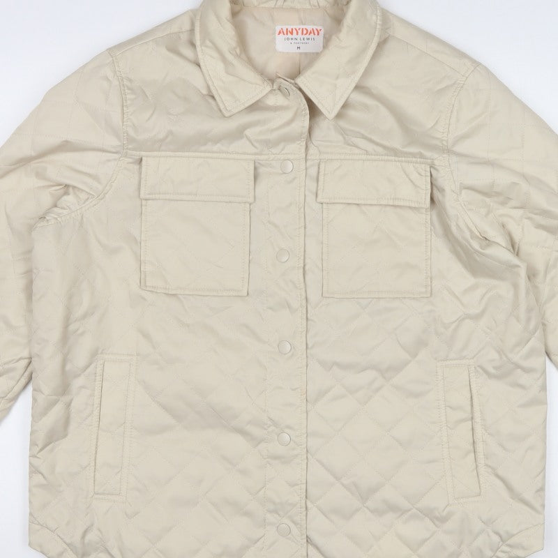 John Lewis ANYDAY Women’s Ivory M Quilted Padded Jacket