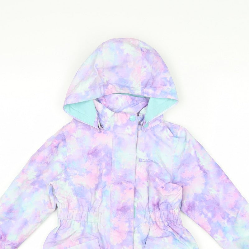 Mountain Warehouse Girls Multicoloured 5-6 Years Waterproof Hooded Rain Jacket