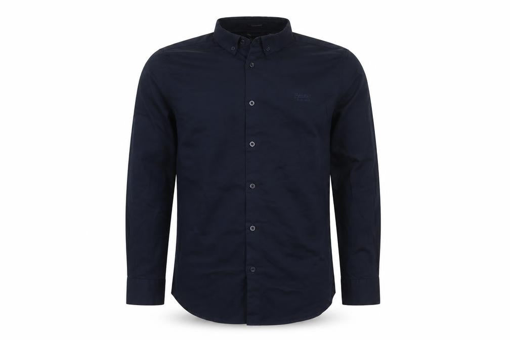 Superdry Men's Navy M Tailored Slim Button-Down Long Sleeve Shirt