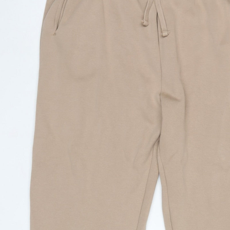 Bench Women’s Beige Logo Sweatpants Joggers UK 18 XXL Cotton Blend