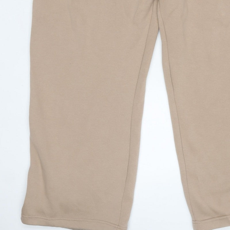 Bench Women’s Beige Logo Sweatpants Joggers UK 18 XXL Cotton Blend