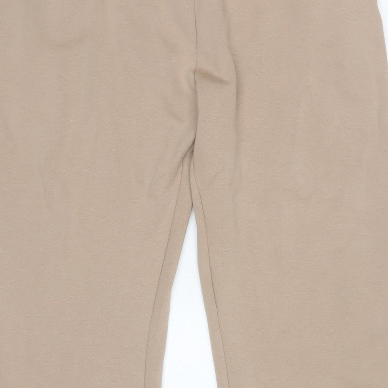 Bench Women’s Beige Logo Sweatpants Joggers UK 18 XXL Cotton Blend