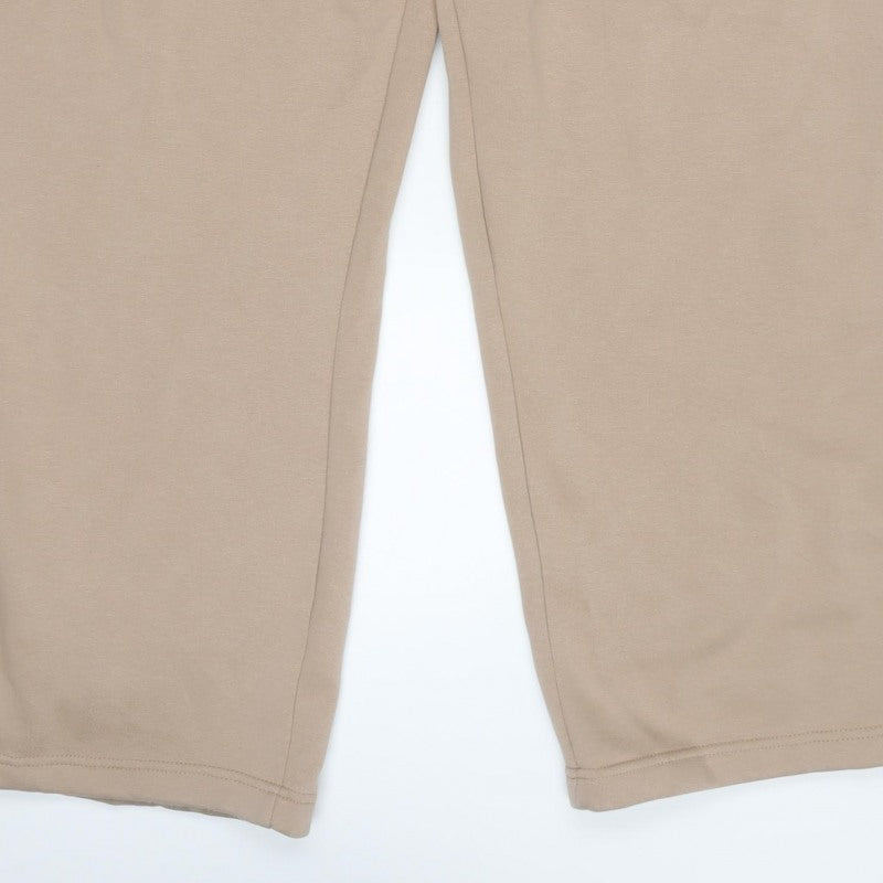 Bench Women’s Beige Logo Sweatpants Joggers UK 18 XXL Cotton Blend