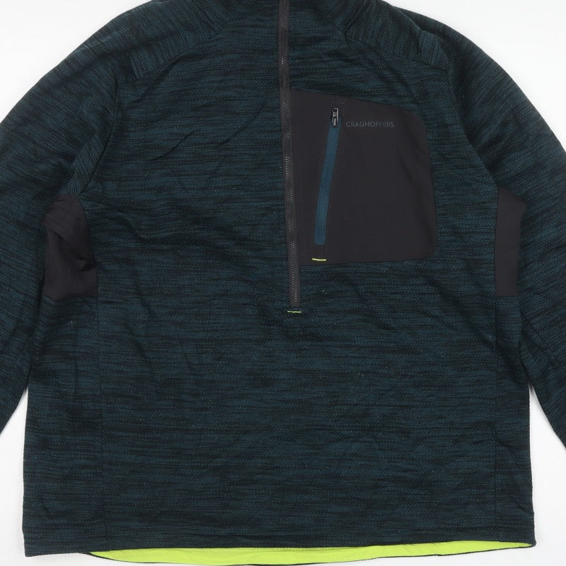 Craghoppers Men’s Blue L Half Zip Fleece Pullover Outdoor Sweatshirt