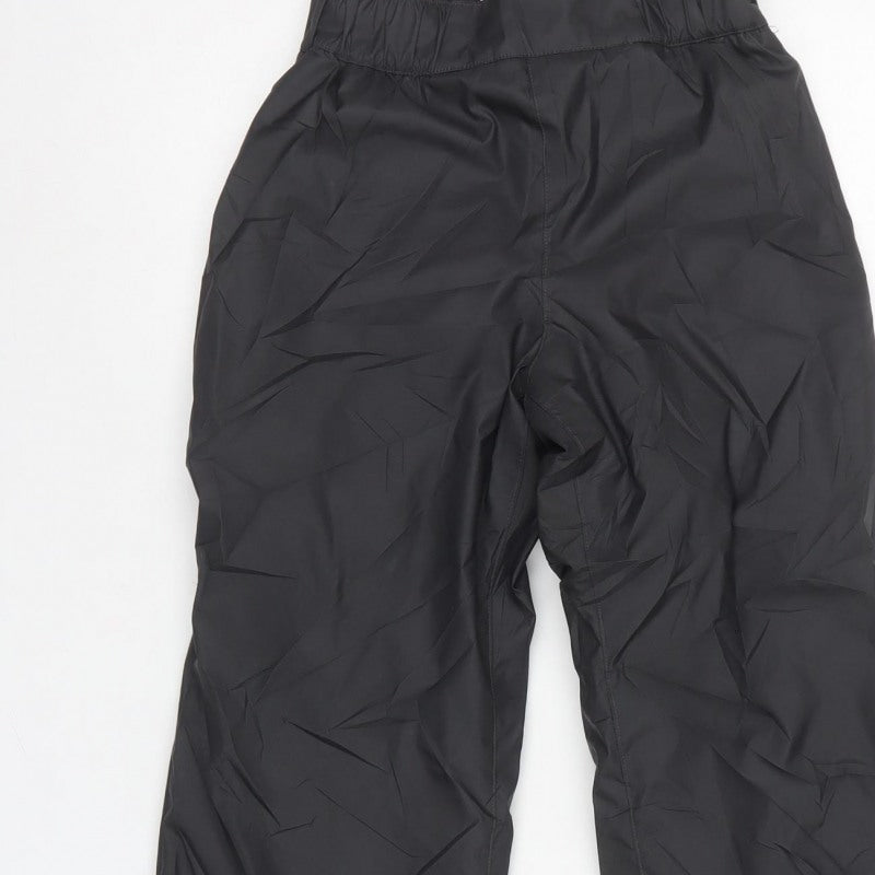 Wedze Boys Black 8 Years Snow Pants Ski Trousers Waterproof Lined