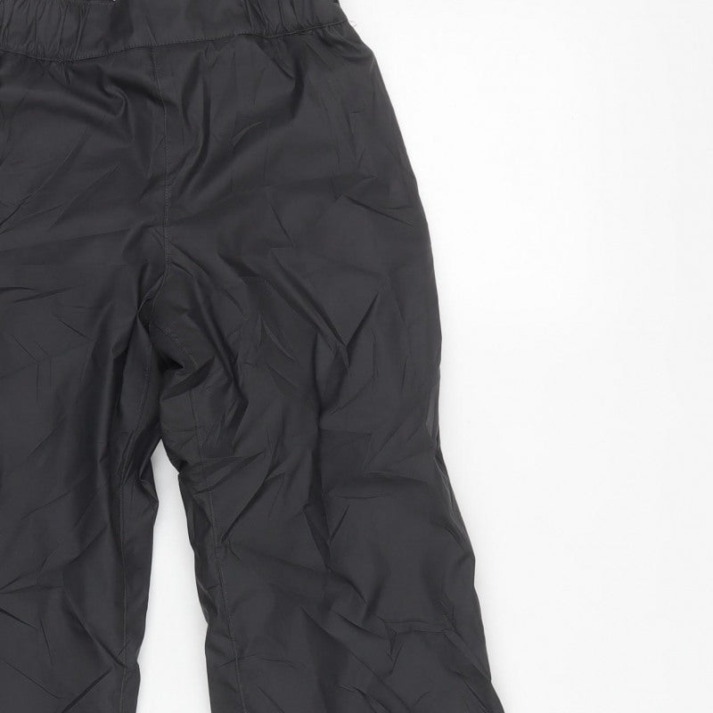 Wedze Boys Black 8 Years Snow Pants Ski Trousers Waterproof Lined