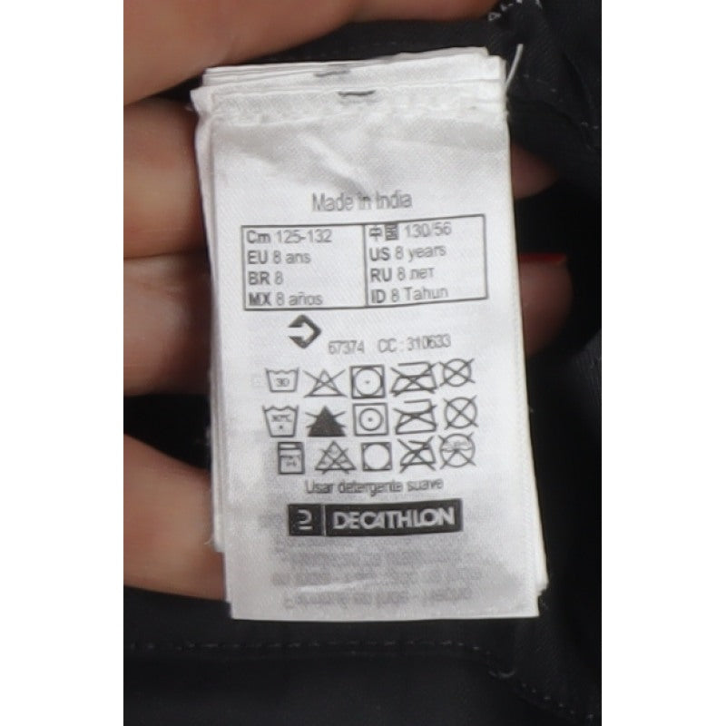 Wedze Boys Black 8 Years Snow Pants Ski Trousers Waterproof Lined