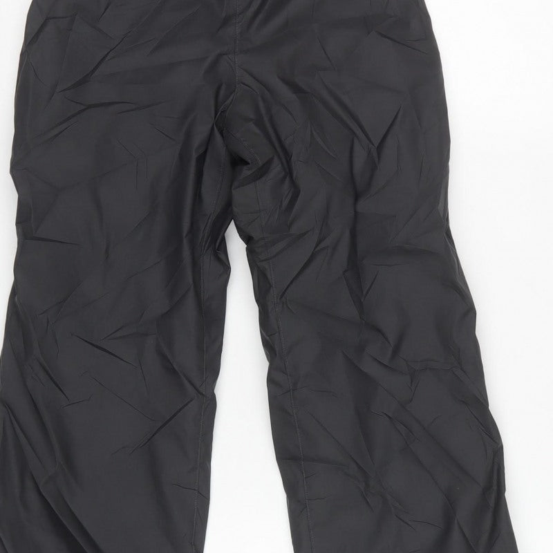 Wedze Boys Black 8 Years Snow Pants Ski Trousers Waterproof Lined