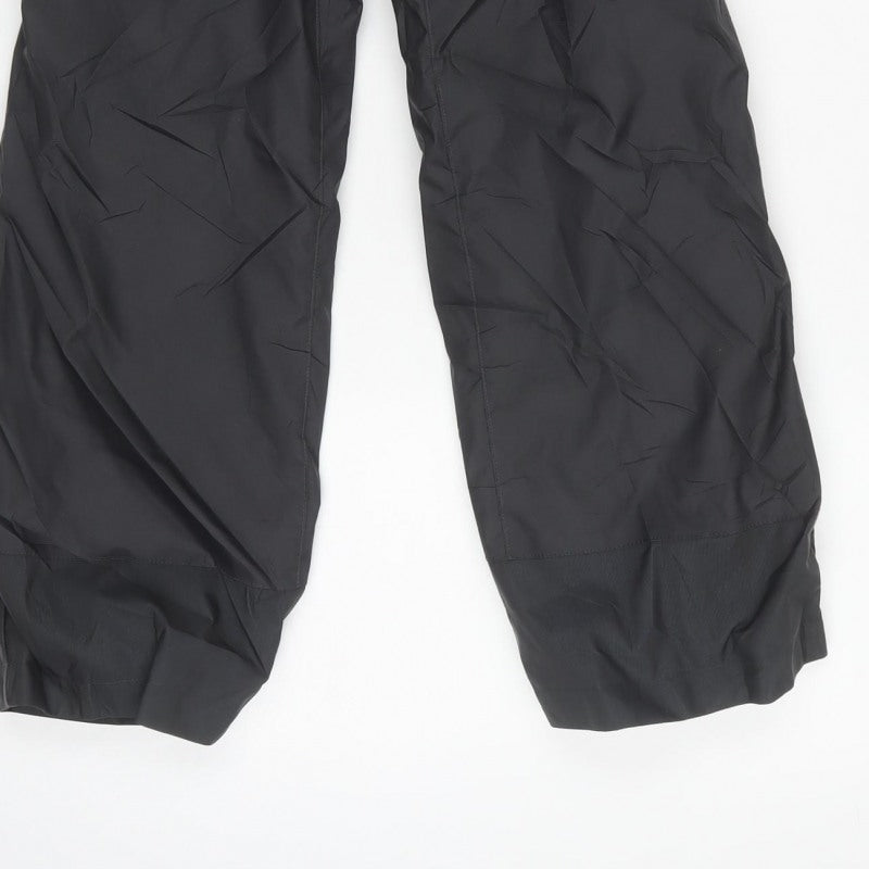 Wedze Boys Black 8 Years Snow Pants Ski Trousers Waterproof Lined
