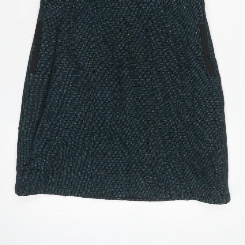 NW3 Women’s Blue Tweed Wool Blend Size 12 Sheath Knee Dress