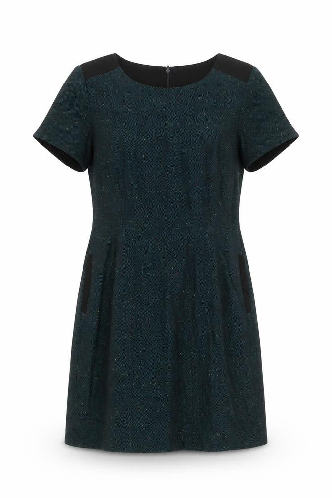NW3 Women’s Blue Tweed Wool Blend Size 12 Sheath Knee Dress