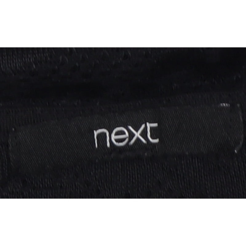 Next Women Black UK 16 Geometric Pointelle Knit Long Sleeve Top