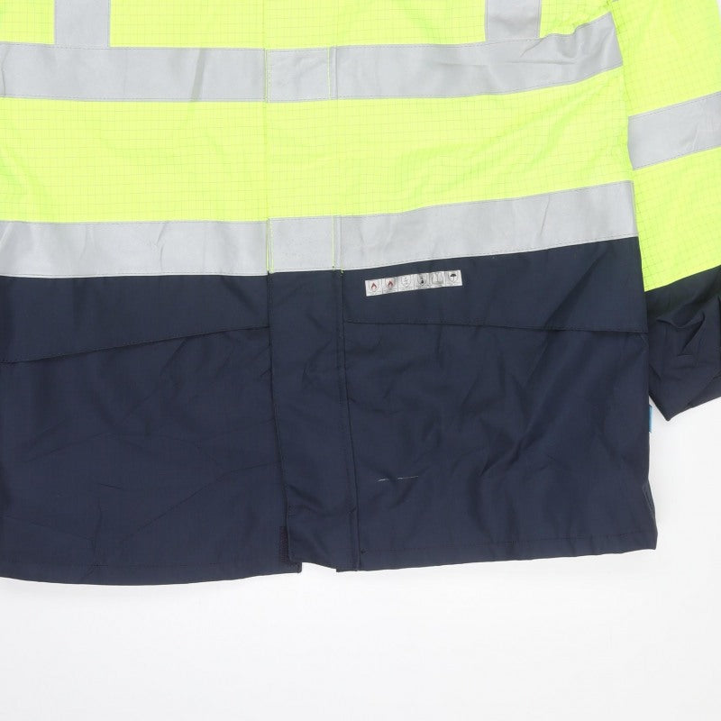 Sioen Men Green L Hi Vis Reflective Workwear Rain Jacket