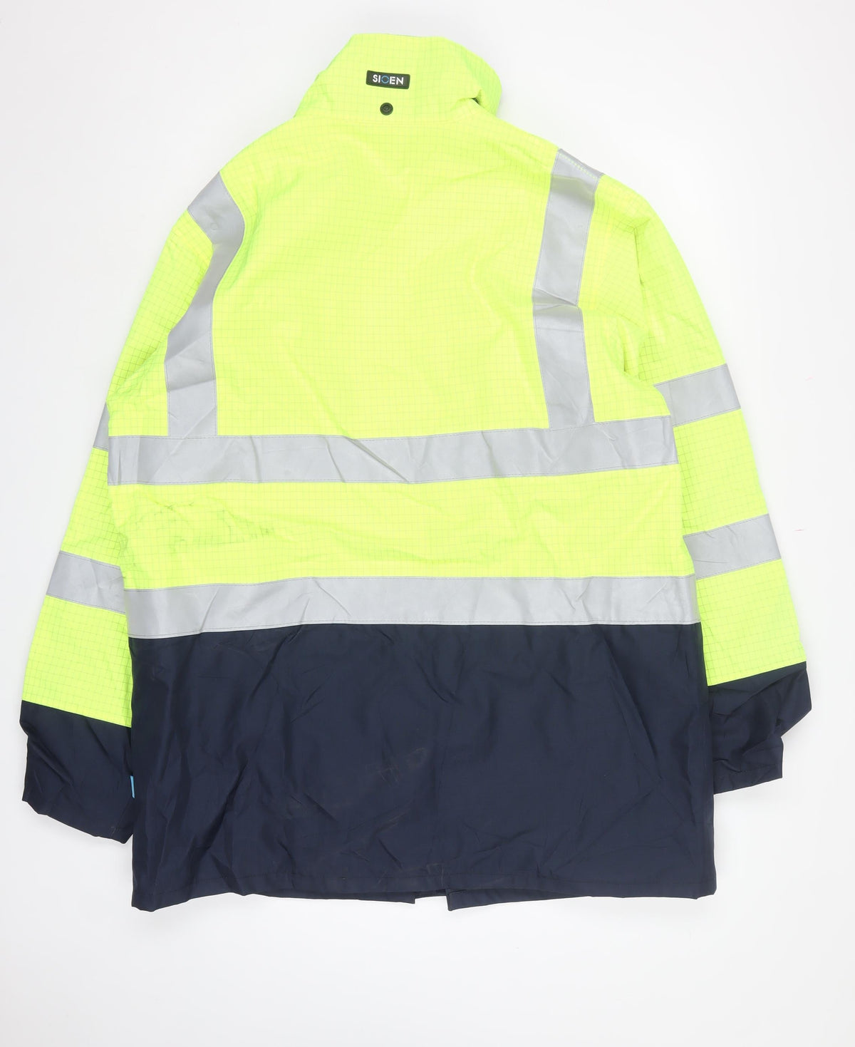 Sioen Men Green L Hi Vis Reflective Workwear Rain Jacket