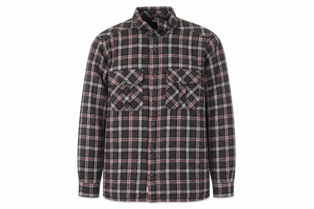 Trespass Men Grey XL Plaid Fleece Lined Basic Jacket