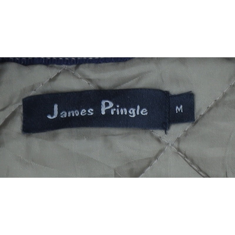 James Pringle Men’s Brown M Full Zip Knit Sleeve Basic Jacket
