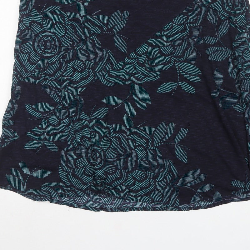 Per Una Women Blue Floral A-Line Long Skirt UK 18 Lined