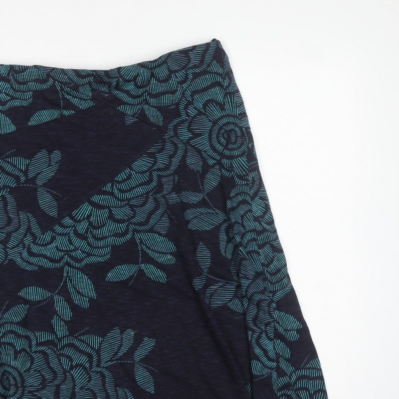 Per Una Women Blue Floral A-Line Long Skirt UK 18 Lined